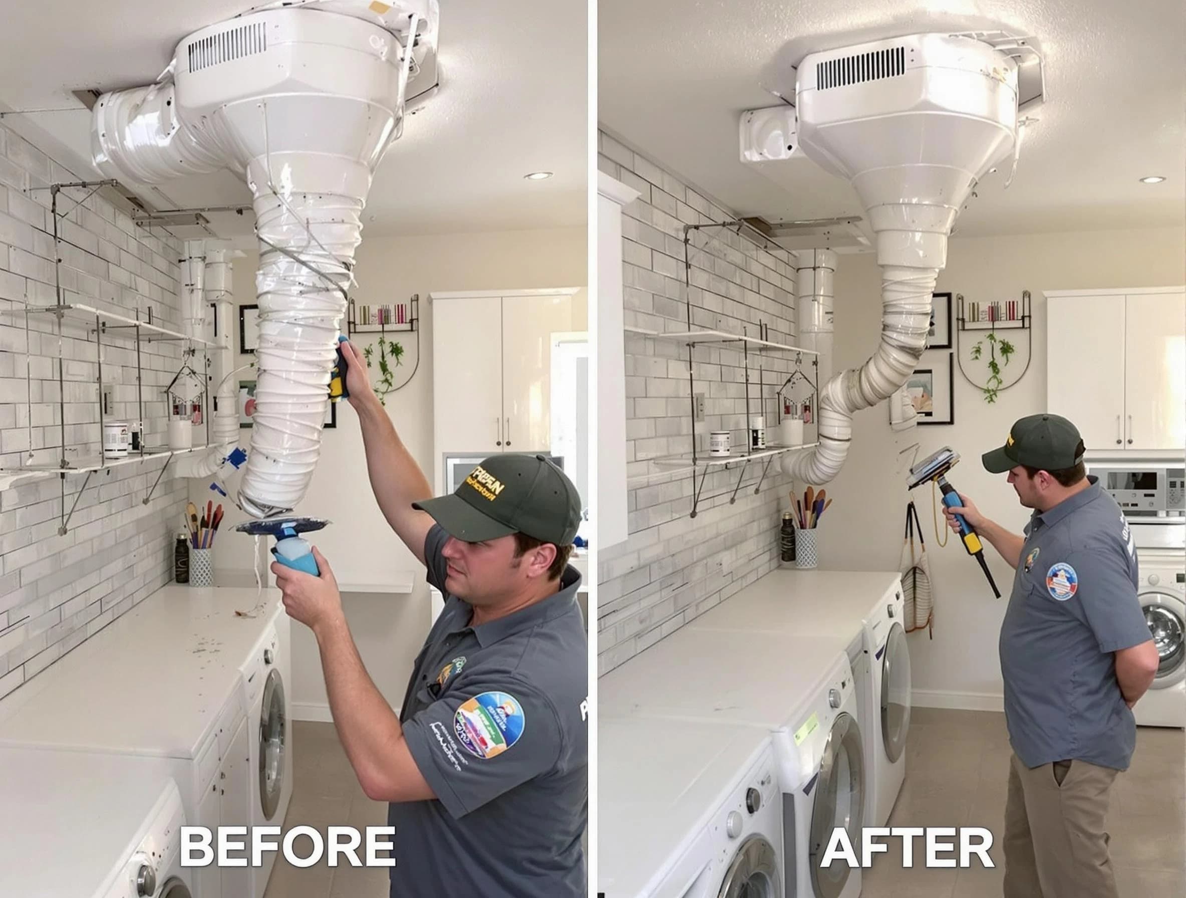 Professional dryer exhaust vent cleaning by Portland Dryer Vent Cleaning in Portland