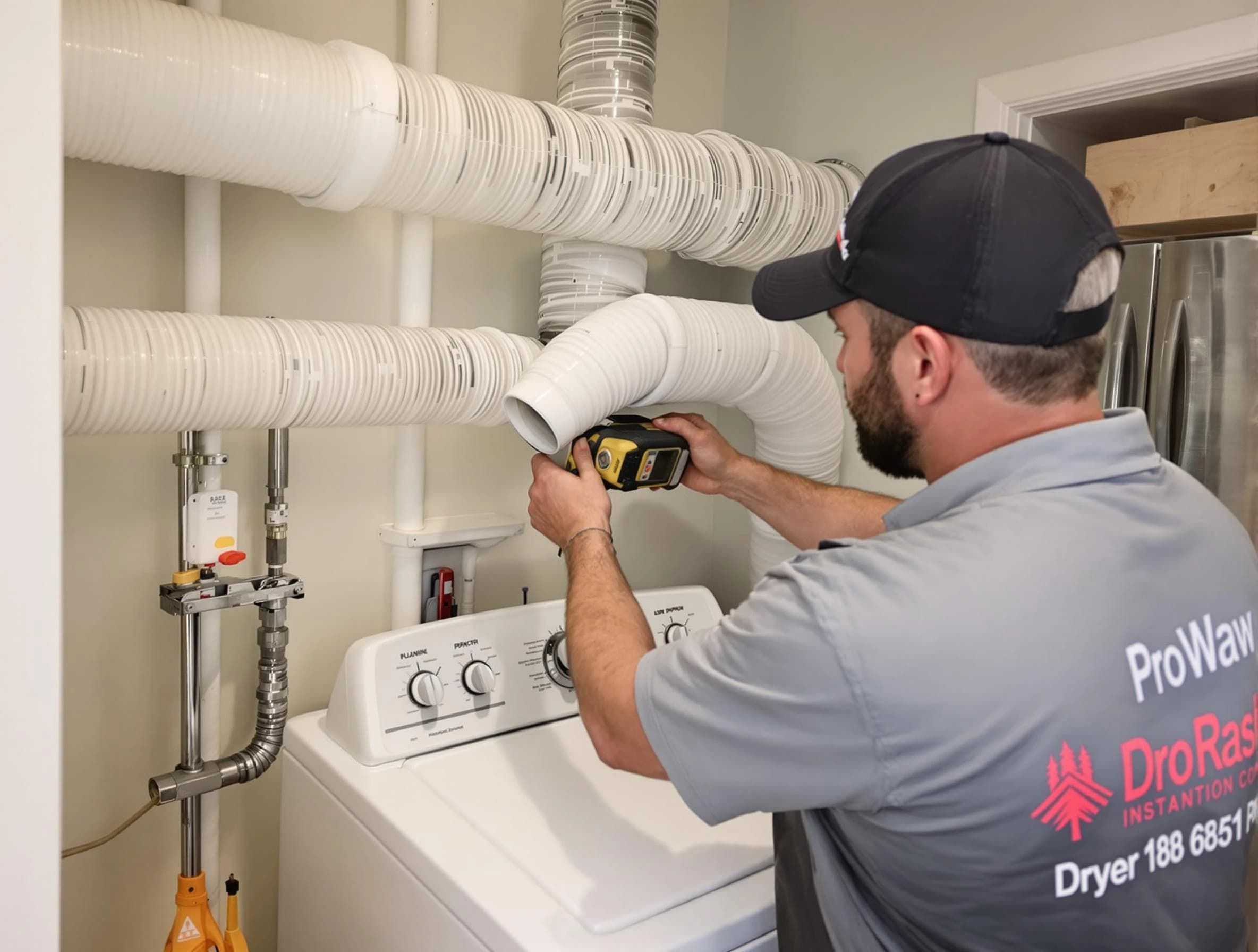 Professional dryer vent hose installation by Portland Dryer Vent Cleaning in Portland