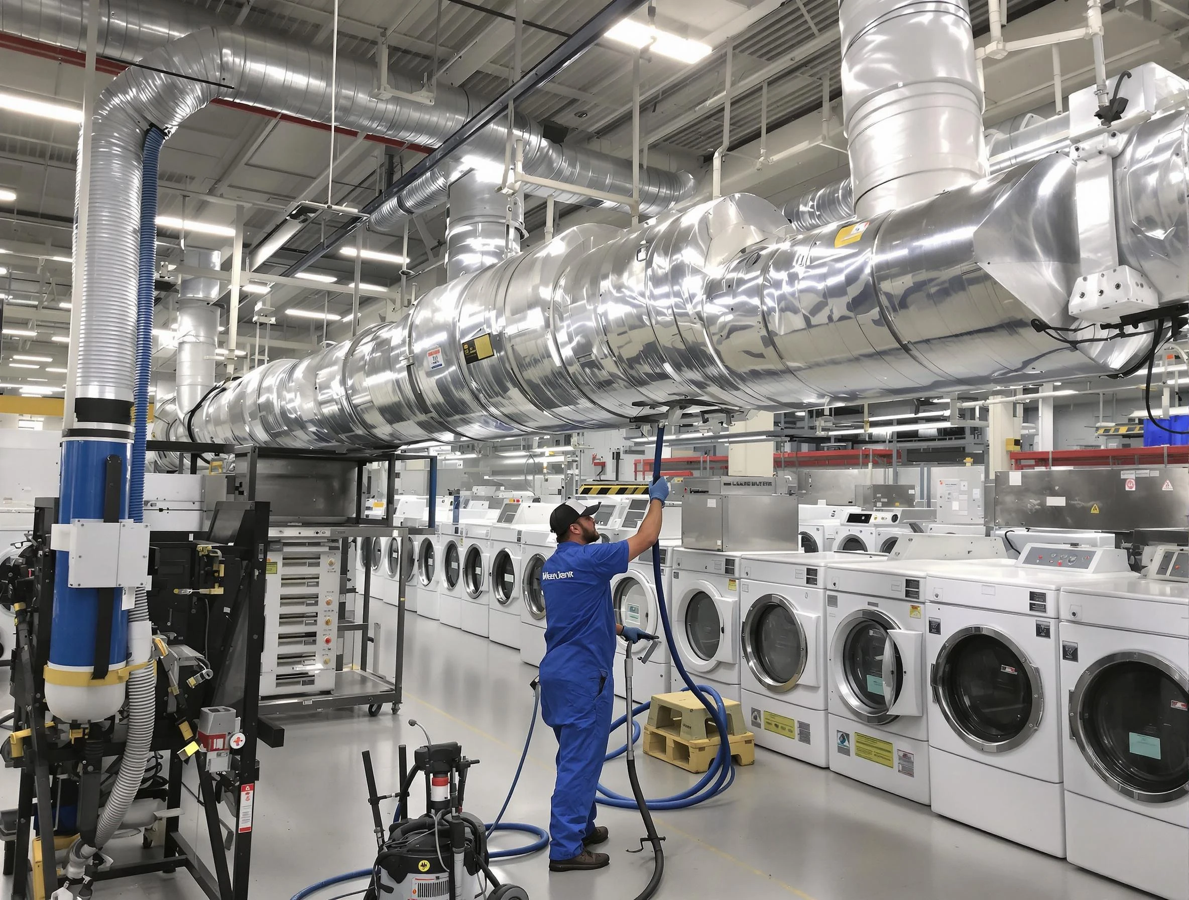 Portland Dryer Vent Cleaning team performing heavy-duty industrial dryer vent cleaning in Portland